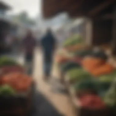 Market scene showcasing local produce in Panama