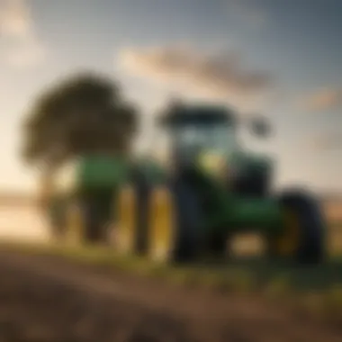 John Deere MT tractor in a field