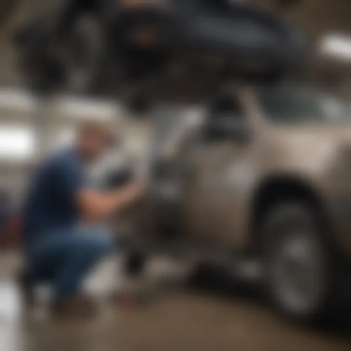 Technician working on a vehicle