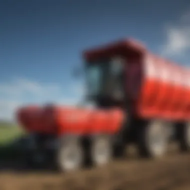 Kuhn Knight Truck Mounted Manure Spreader in Operation Advanced Kuhn Knight truck mounted manure spreader in action