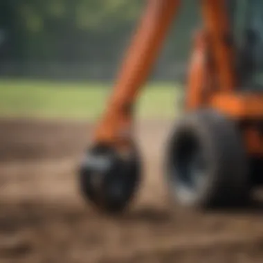 Land Pride Post Hole Auger in action on a farm site