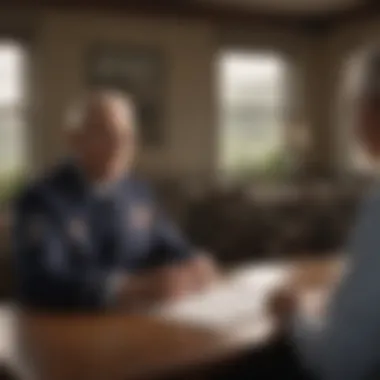 Veterans discussing claims with an advisor in a welcoming environment