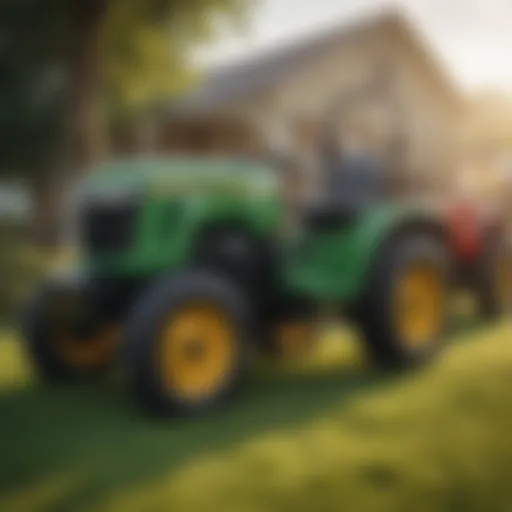 Diverse range of lawn tractors on display