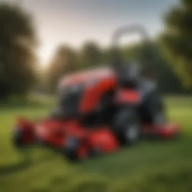 Massey Ferguson zero turn mower showcasing advanced controls and efficiency