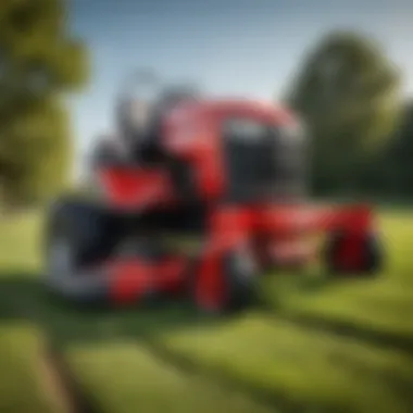 Detailed view of the innovative design features of a Massey Ferguson mower