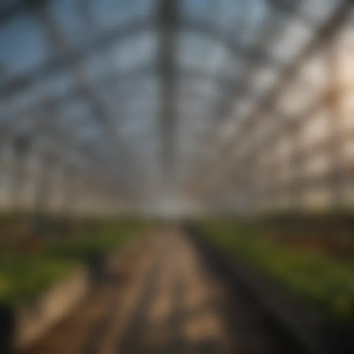 Metal Framework for Greenhouses Metal greenhouse frame demonstrating durability