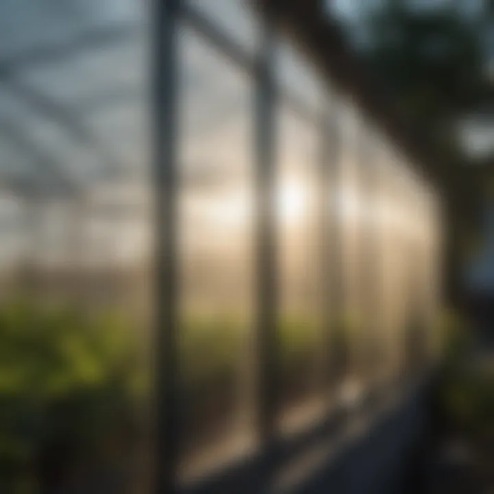 Polycarbonate Glazing Options Polycarbonate panels illuminated by sunlight