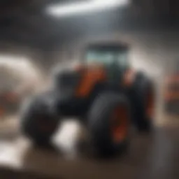 Agricultural equipment particulate filter cleaning setup