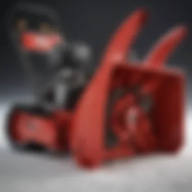 Diagram illustrating key MTD snowblower parts