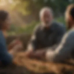 A dynamic group discussion among agricultural leaders