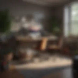 Cozy home office setup