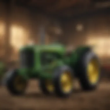 John Deere Collectibles at an Online Auction A vibrant online auction showcasing various John Deere collectibles
