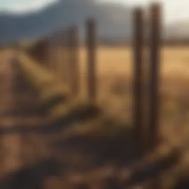 An agricultural setting with creosote fencing