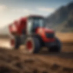 Front view of Nortrac loader showcasing its robust design and features