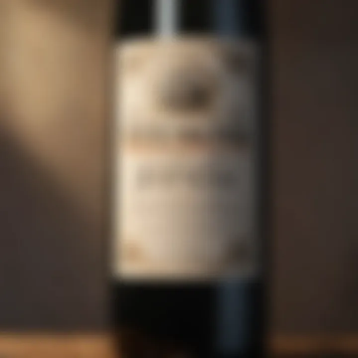 Organic certification label on a wine bottle