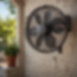 Stylish outdoor patio wall mount fan enhancing airflow