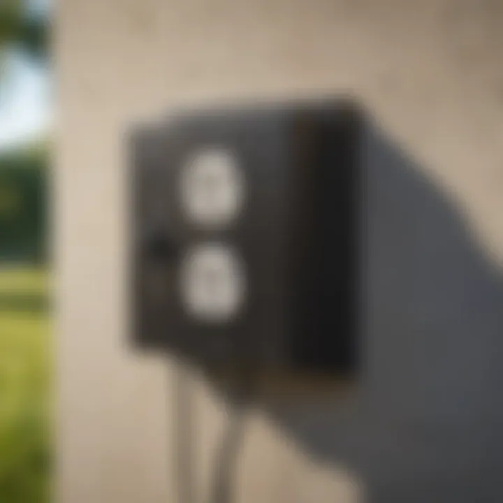 A modern outdoor switch outlet combo showcasing its sleek design