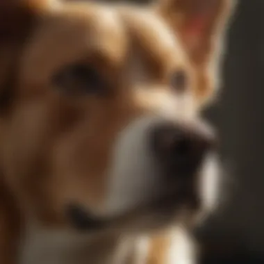 A pet experiencing relief while having its ears cleaned