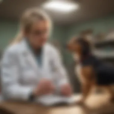 Veterinarian discussing treatment options