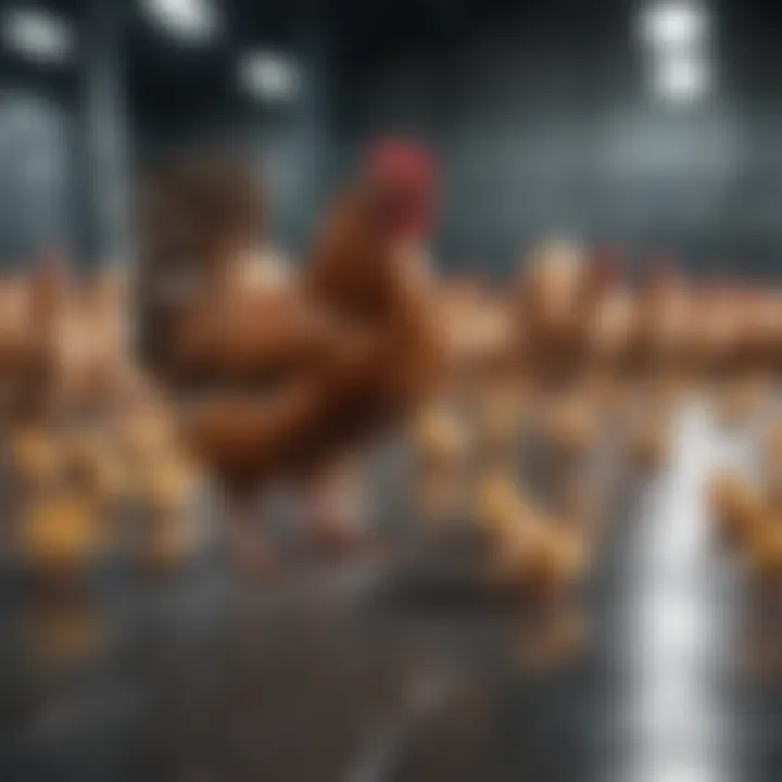 Healthy poultry thriving on plastic flooring