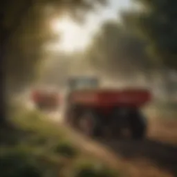 Pro Force Spreader in action on a lush farm