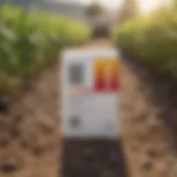 Showcasing QAC QR test strips in a vibrant agricultural setting