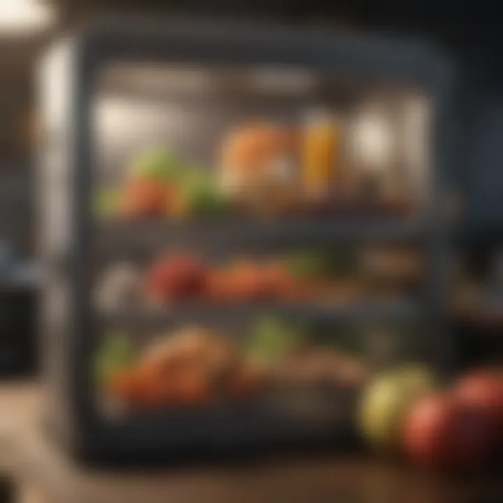 Diagram displaying safe food handling practices