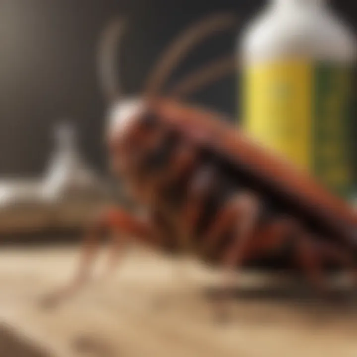 Eco-friendly commercial pest control products on a shelf