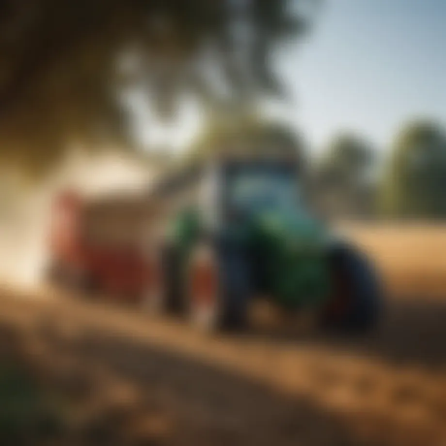 Innovative square bale feed out machine in action