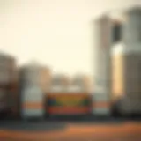 Illustration of various grain storage containers showcasing different materials and designs.