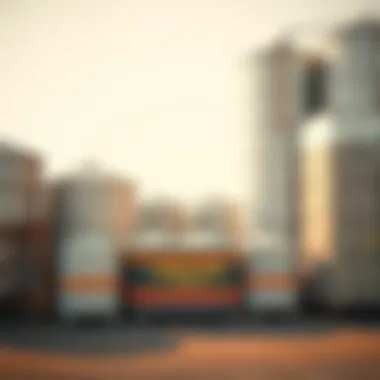 Illustration of various grain storage containers showcasing different materials and designs.