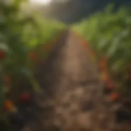 Vibrant field showcasing diverse crops thriving under sustainable practices