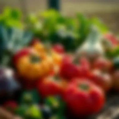 Fresh Harvest of Produce A close-up of freshly harvested produce