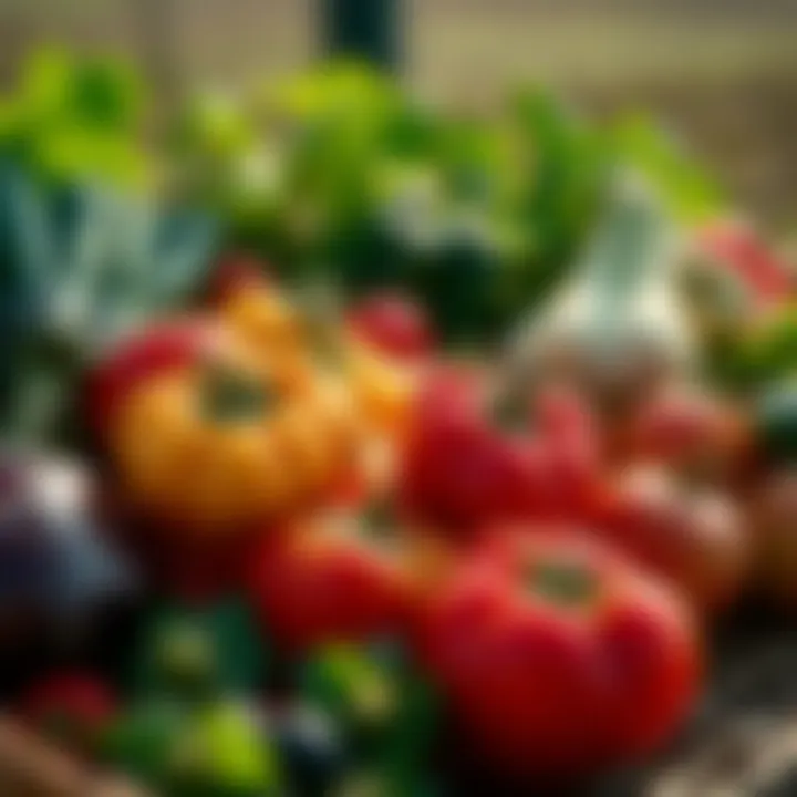 Fresh Harvest of Produce A close-up of freshly harvested produce