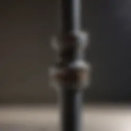 Detailed view of a half inch bolt showcasing its threading and head design