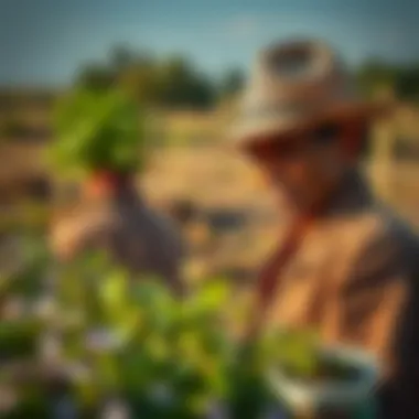 Visual representation of sustainability practices in farming