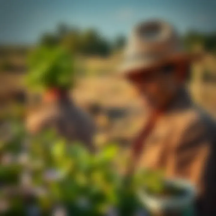 Visual representation of sustainability practices in farming