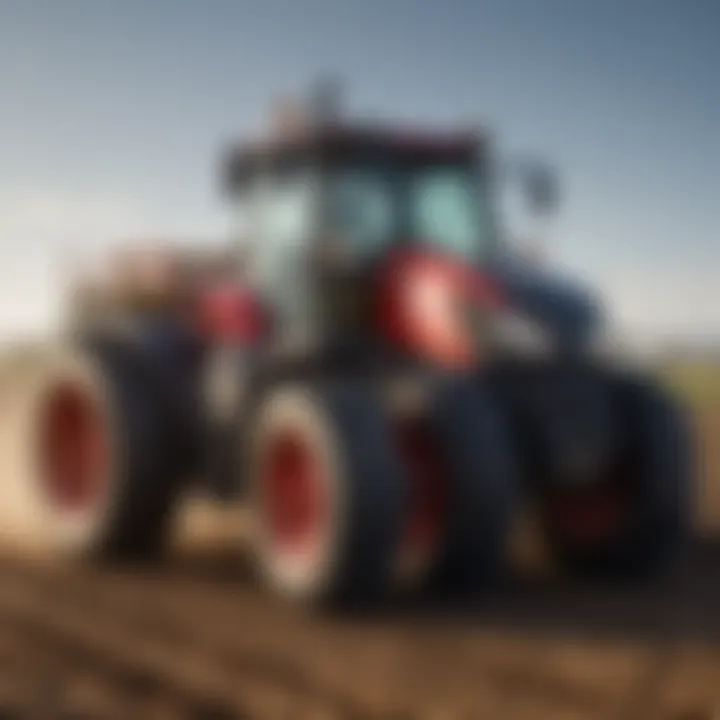 A futuristic tractor design emphasizing sustainability
