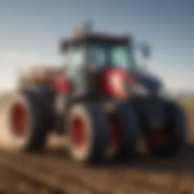 The Future of Sustainable Tractors A futuristic tractor design emphasizing sustainability