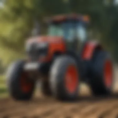 Modern Tractor with Cutting-Edge Technology A modern tractor showcasing advanced technology features