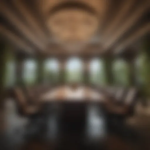 Modern conference room with agricultural themes