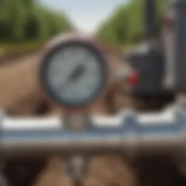 Precision Flow Measurement Technology Close-up of an Arad flow meter installed in a pipeline