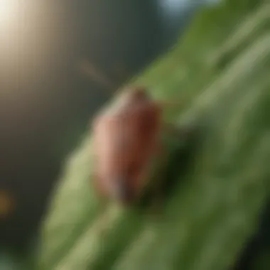 Stink Bug in Its Natural Habitat Close-up of a stink bug on a leaf