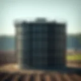 Upright Water Tank Design Overview An intricate design layout of an upright water tank used in agriculture