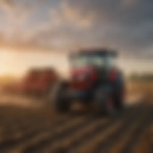 A high-performance tractor in a vast agricultural field