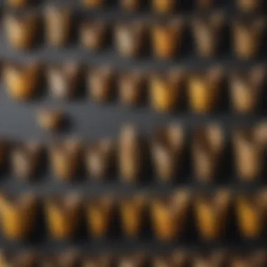 Comparison of Various Types of Backhoe Bucket Teeth Different types of backhoe bucket teeth arranged for comparison.