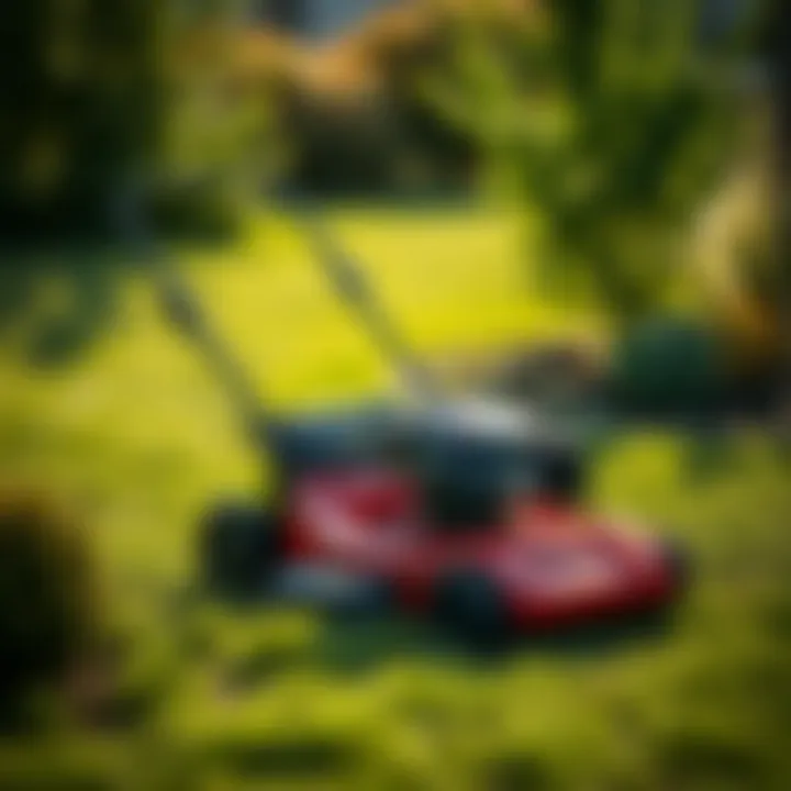 A walk-behind mower showcasing its versatility for smaller spaces.