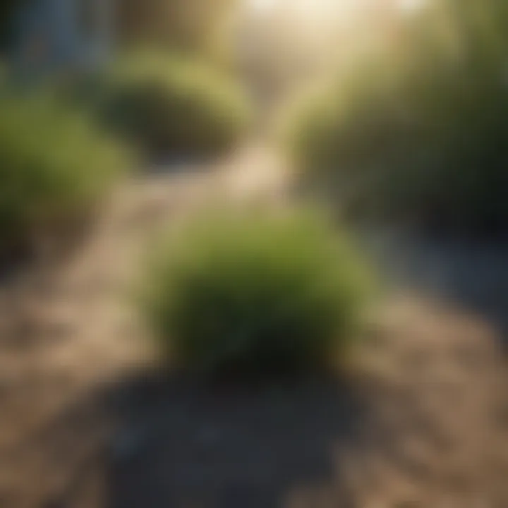 A healthy lawn with Bermuda grass thriving in sandy soil