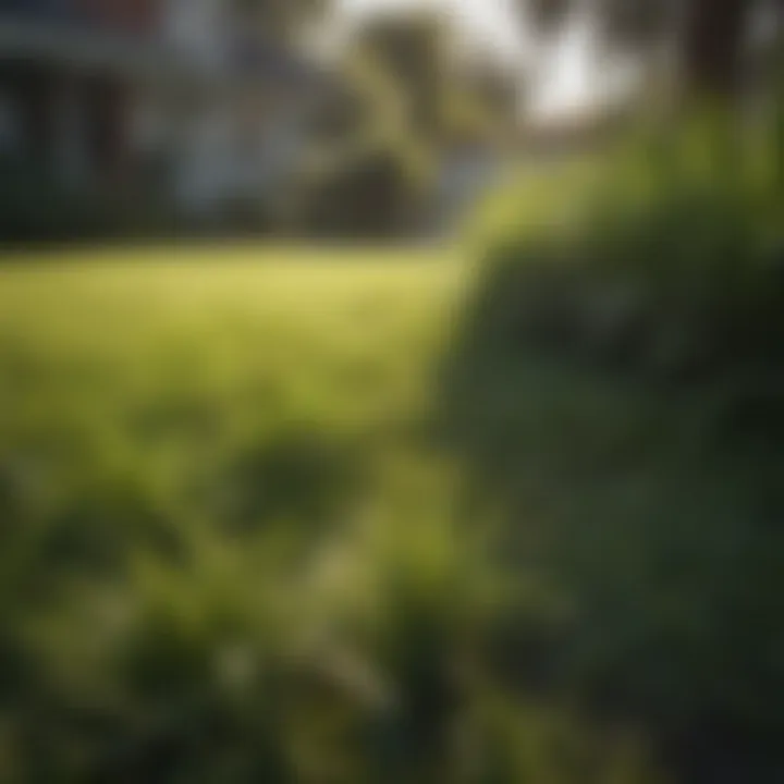 Overview of St. Augustine grass in a residential setting