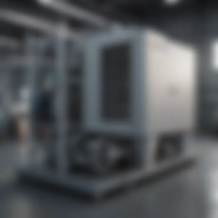 Energy-efficient aqua products chiller in operation
